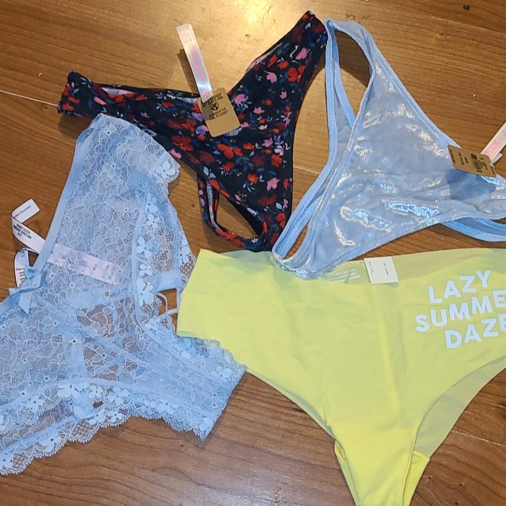 4 pairs of "Pink" panties all Medium.